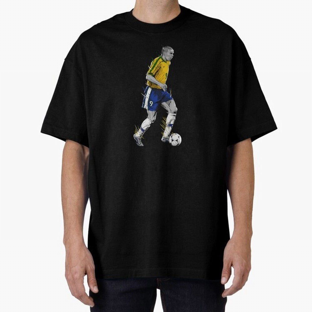 Ronaldo R9 Phenomenon Oversized T-Shirt Carry Match Day Hype around FIFA World Cup 2026 Group Stage, Mbappe and Neymar, Brazil, Portugal and Argentina, Tournament Hype, Historic Matchups, Family Viewing Parties and Global Sports Pride; Perfect for