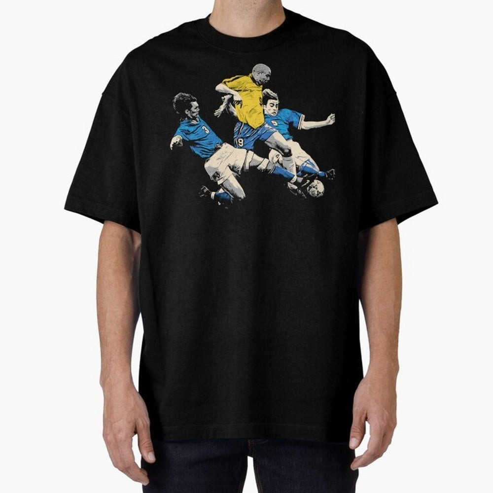 Ronaldo Nazario Oversized T-Shirt Represent FIFA World Cup 2026 USA Canada Mexico Featuring Neymar, Haaland and Cristiano Ronaldo, France and Portugal Energy, Fan Favorite Moments, National Team Passion, Big Match Drama and Soccer History; Built