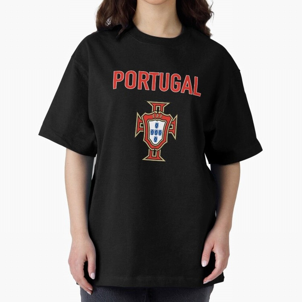 Portugal Oversized T-Shirt Honor FIFA World Cup 2026 Driven by Cristiano Ronaldo, Haaland and CR7, France and Portugal Energy, Vintage Soccer Flavor, Modern Football Stars, National Flags and Final Night Emotion; Created for Match Day Parties,