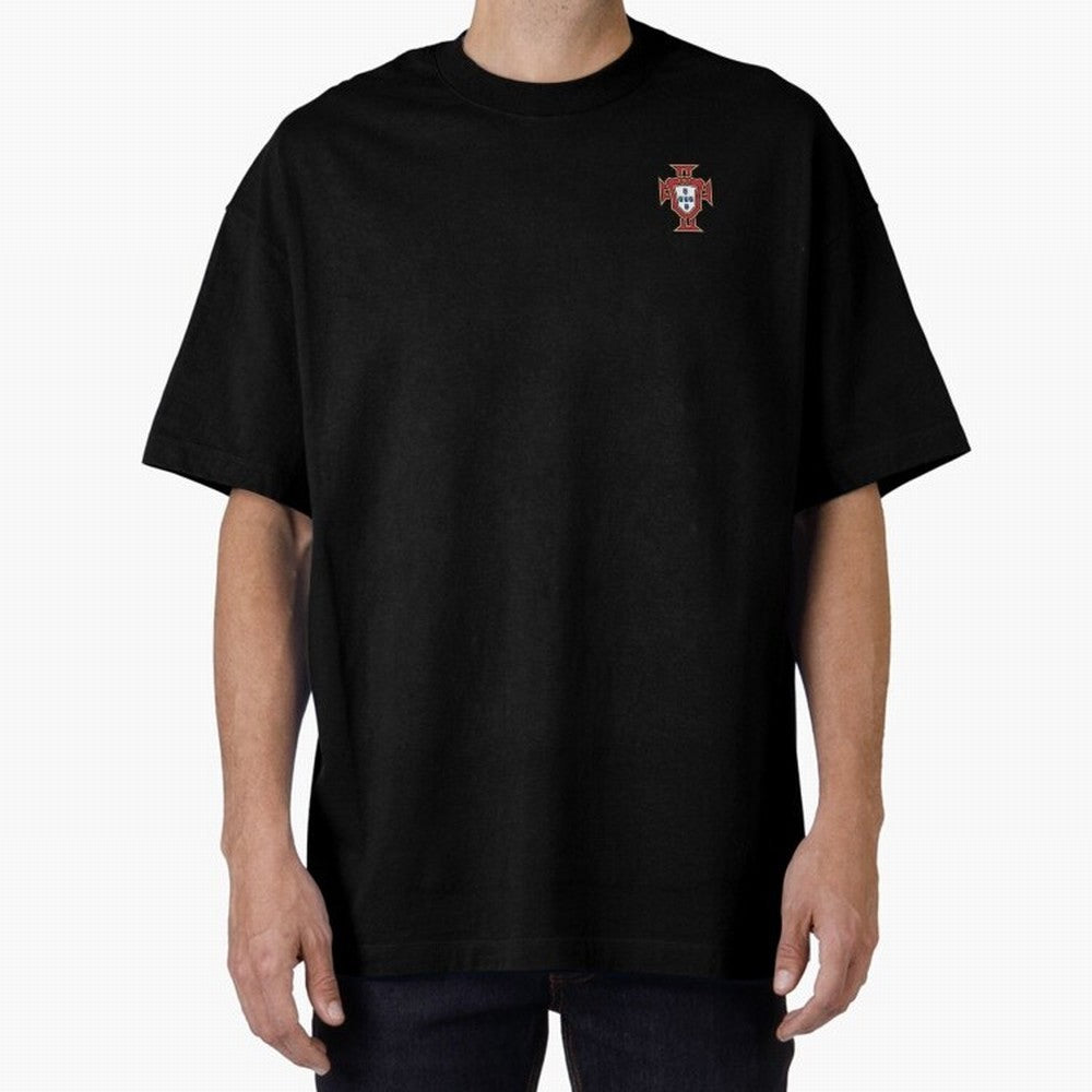 Portugal Soccer Logo Sticker Oversized T-Shirt Fuel the FIFA World Cup 2026 Journey through Cristiano Ronaldo Highlights, England Pride, Sports Nostalgia, International Competition, Famous Players and Unforgettable Victories; Built for Supporters