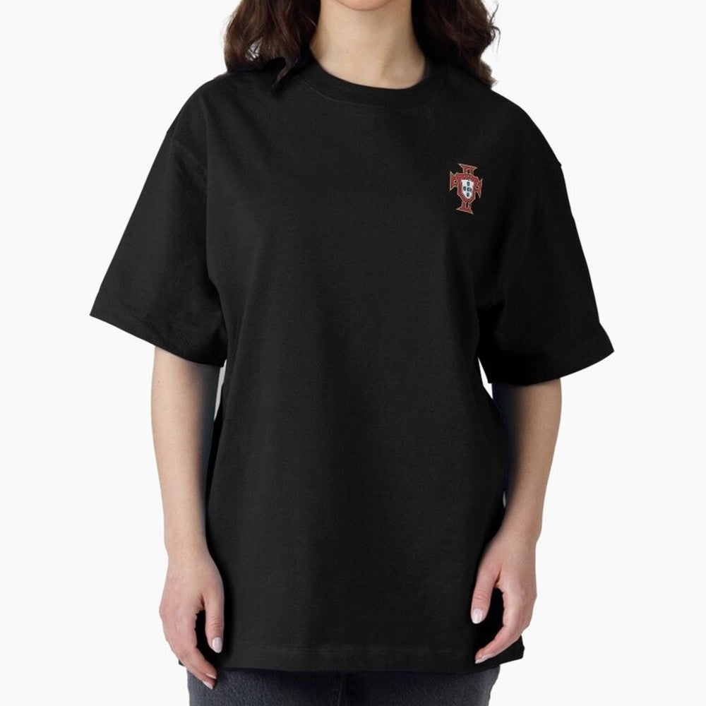 Portugal Soccer Logo Sticker Oversized T-Shirt Fuel the FIFA World Cup 2026 Journey through Cristiano Ronaldo Highlights, England Pride, Sports Nostalgia, International Competition, Famous Players and Unforgettable Victories; Built for Supporters