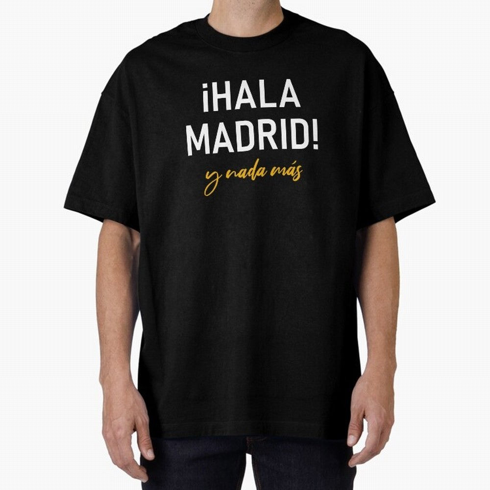 Hala Madrid Oversized T-Shirt Remember Iconic Moments from FIFA World Cup 2026 Group Stage Driven by CR7 and Messi, France and Portugal Energy, Global Supporter Spirit, Legendary Goals, National Colors and Tournament Celebration; Ideal for Football