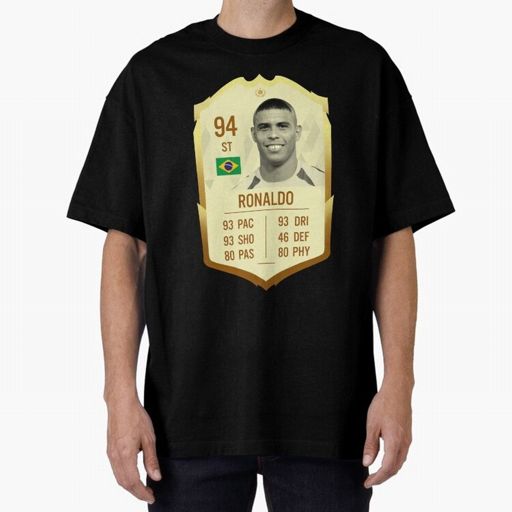 Ronaldo Ultimate Card Oversized T-Shirt Bring Trophy Dreams to Global Football Passion for FIFA World Cup 2026 USA Canada Mexico, Celebrating CR7, Argentina, France and Brazil, Stadium Memories, Football Loyalty, International Chants and