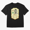 Ronaldo Ultimate Card Oversized T-Shirt Bring Trophy Dreams to Global Football Passion for FIFA World Cup 2026 USA Canada Mexico, Celebrating CR7, Argentina, France and Brazil, Stadium Memories, Football Loyalty, International Chants and