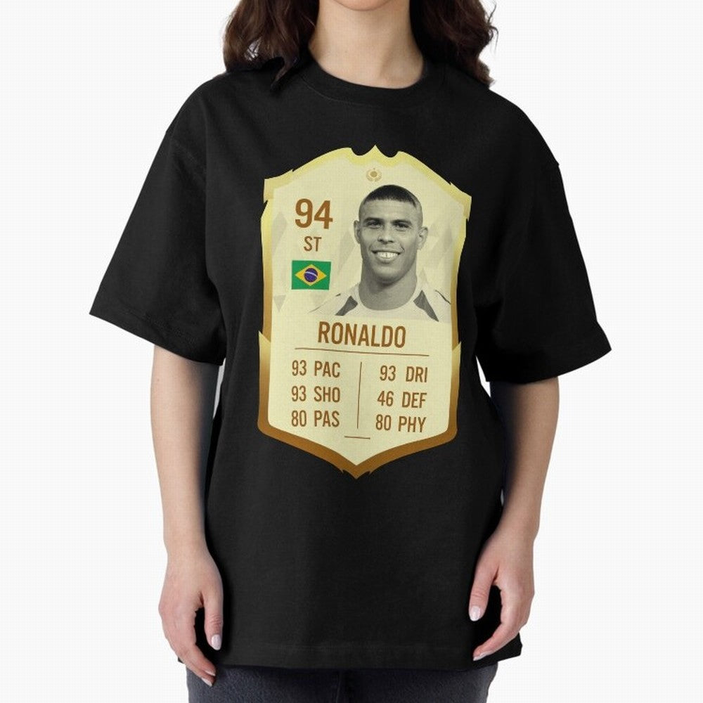 Ronaldo Ultimate Card Oversized T-Shirt Bring Trophy Dreams to Global Football Passion for FIFA World Cup 2026 USA Canada Mexico, Celebrating CR7, Argentina, France and Brazil, Stadium Memories, Football Loyalty, International Chants and