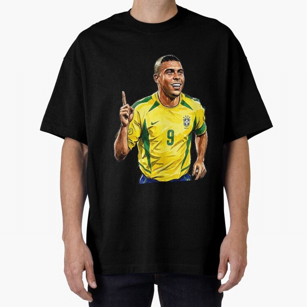 Ronaldo Fen?meno Oversized T-Shirt Bring Global Football Passion for FIFA World Cup 2026 Group Stage, Filled with CR7, Brazil, Supporter Pride, Iconic Celebrations, Legendary Names and Global Match Day Energy; Perfect for Fans, Collectors, Family