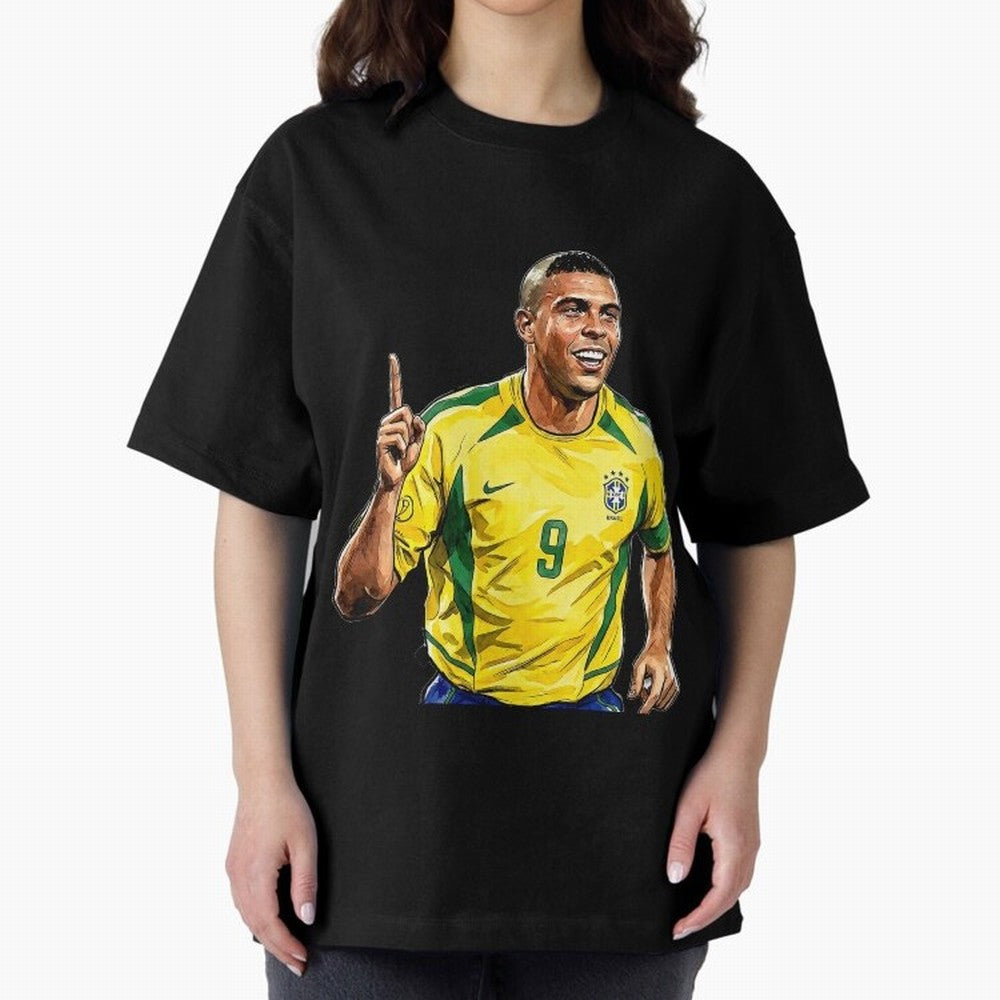 Ronaldo Fen?meno Oversized T-Shirt Bring Global Football Passion for FIFA World Cup 2026 Group Stage, Filled with CR7, Brazil, Supporter Pride, Iconic Celebrations, Legendary Names and Global Match Day Energy; Perfect for Fans, Collectors, Family