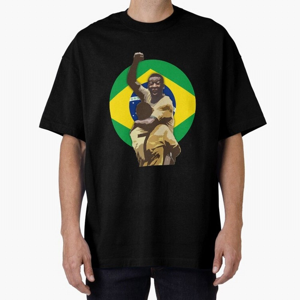 Pele Greates Footbal Player in History - Joga Bonito Oversized T-Shirt Embrace FIFA World Cup 2026 Group Stage Capturing Haaland and Mbappe, Netherlands Energy, Football History, Final Match Energy, Crowd Noise and Once in a Lifetime Moments;