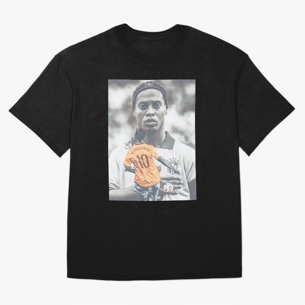 Wallpaper Ronaldinho Illustration Oversized T-Shirt Fuel Your Fan Pride for Global Football Passion for FIFA World Cup 2026 USA Canada Mexico, Celebrating Mbappe, Argentina, Sports Nostalgia, International Competition, Famous Players and