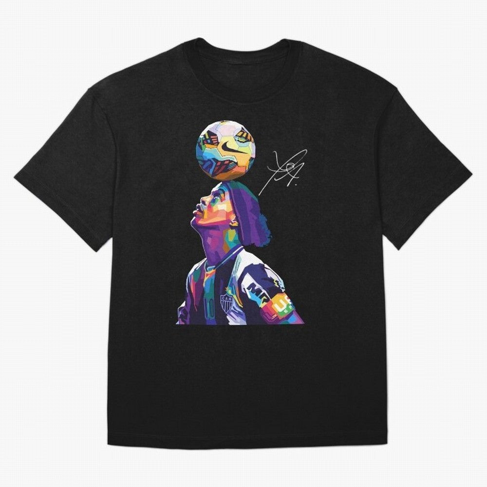 Ronaldinho Wpap Pop Art Oversized T-Shirt Capture Stadium Memories from FIFA World Cup 2026 USA Canada Mexico for Fans of Messi and England and Germany, Bringing Game Day Rituals, Football Legends, Country Pride and the Road to the Final; Made for