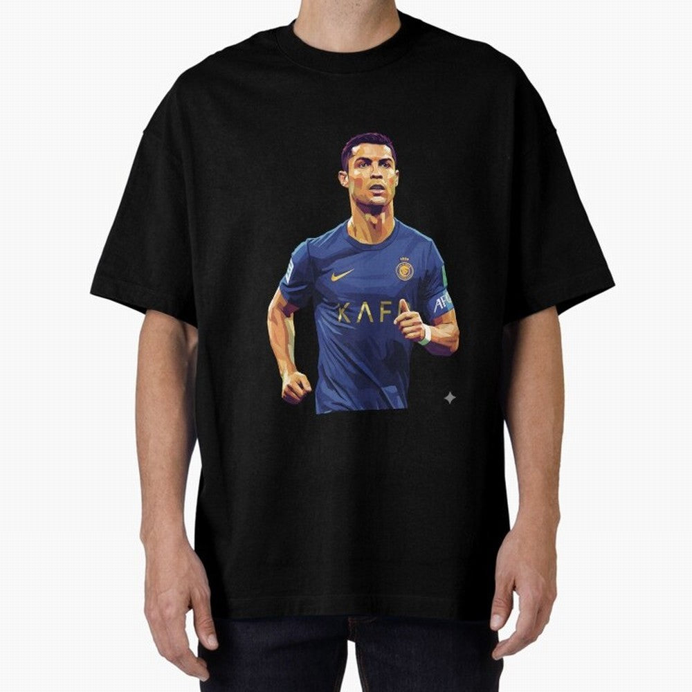 Ronaldo pop art Oversized T-Shirt Bring Stadium Energy to the FIFA World Cup 2026 USA Canada Mexico Journey through Neymar, Haaland and Cristiano Ronaldo Highlights, Argentina, France and Brazil Pride, Match Day Excitement, Supporter Culture,
