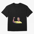 Ronaldo pop art Oversized T-Shirt Celebrate the Next Chapter of FIFA World Cup 2026 for Fans of Haaland and Mbappe and France and Portugal, Bringing Vintage Soccer Flavor, Modern Football Stars, National Flags and Final Night Emotion; Great for