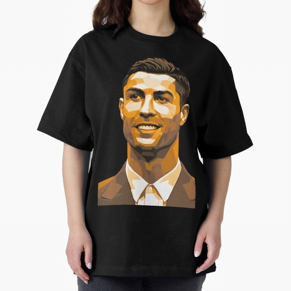 Ronaldo Oversized T-Shirt Elevate Match Day Hype around FIFA World Cup 2026, CR7 and Messi, Germany, Retro Football Energy, Iconic Rivalries, Trophy Chase Drama and Stadium Atmosphere; Perfect for Supporters Who Want Bold Football Energy, Global