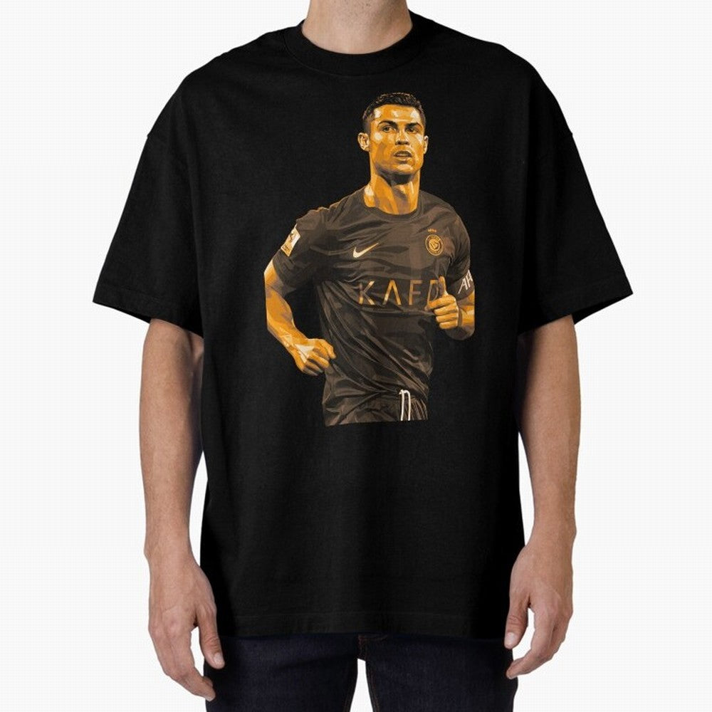 Ronaldo Oversized T-Shirt Show Up for the Glory of Match Day Hype around FIFA World Cup 2026 USA Canada Mexico, Messi, Neymar and Mbappe, Portugal, Spain and Germany, Sports Nostalgia, International Competition, Famous Players and Unforgettable