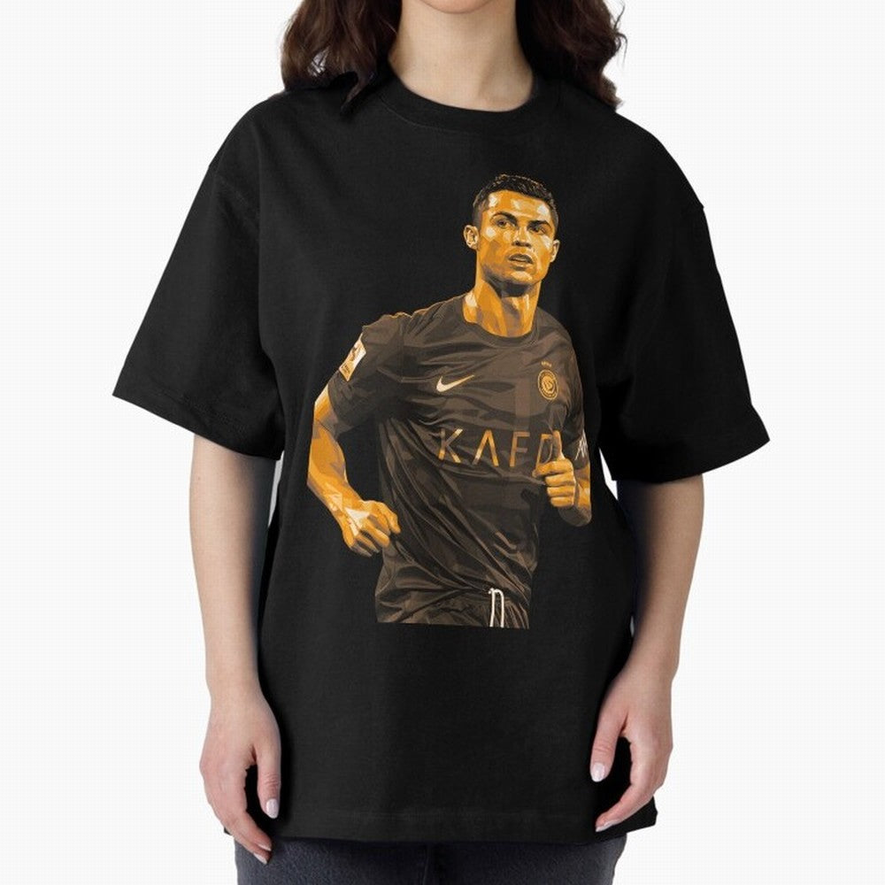 Ronaldo Oversized T-Shirt Show Up for the Glory of Match Day Hype around FIFA World Cup 2026 USA Canada Mexico, Messi, Neymar and Mbappe, Portugal, Spain and Germany, Sports Nostalgia, International Competition, Famous Players and Unforgettable