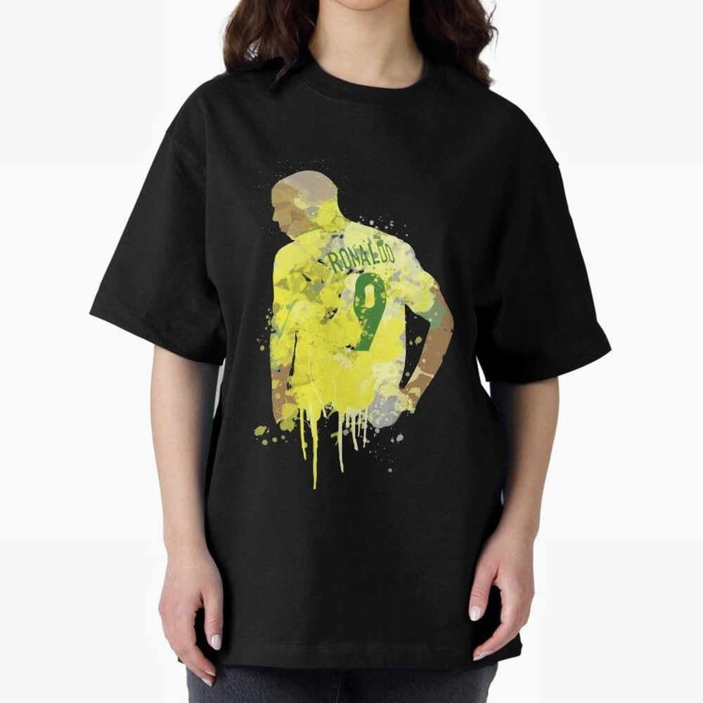 Ronaldo Brazil Legend Art Oversized T-Shirt Feel International Energy from Match Day Hype around FIFA World Cup 2026 Group Stage, Messi, Neymar and Mbappe, Argentina, France and Brazil, Football Passion, Legendary Performances, Festival Vibes and