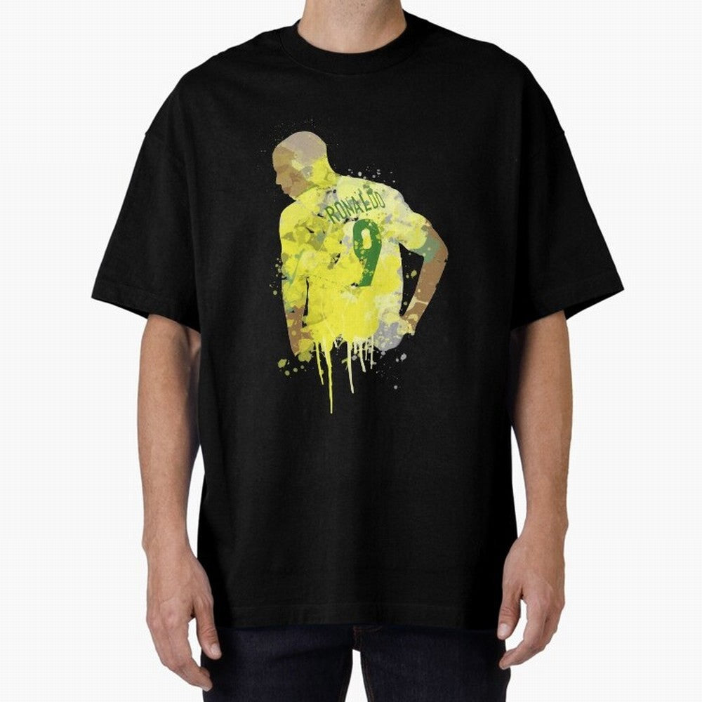 Ronaldo Brazil Legend Art Oversized T-Shirt Feel International Energy from Match Day Hype around FIFA World Cup 2026 Group Stage, Messi, Neymar and Mbappe, Argentina, France and Brazil, Football Passion, Legendary Performances, Festival Vibes and