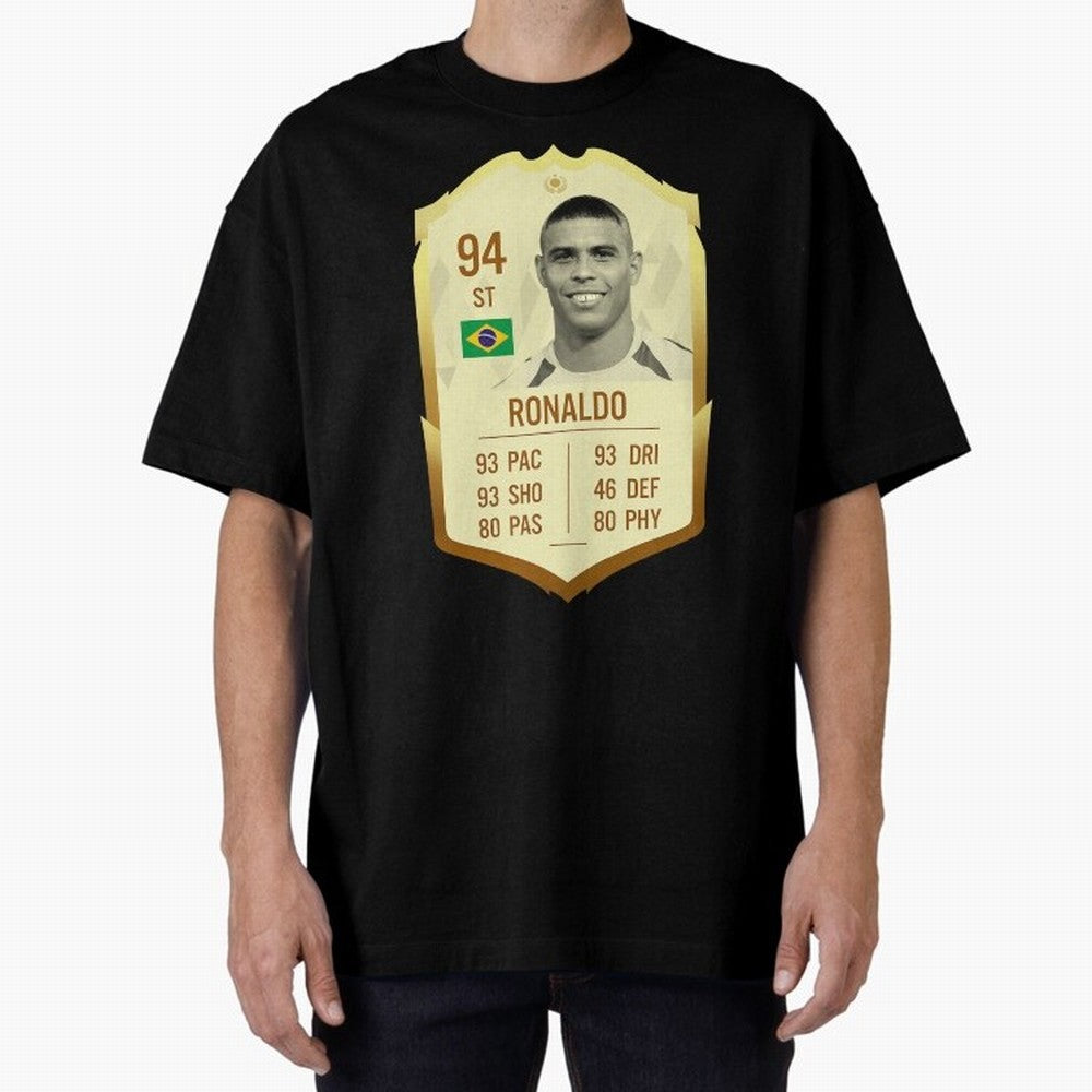 Ronaldo Ultimate Card Oversized T-Shirt Feel International Energy from FIFA World Cup 2026 Spirit, Connected to France and Portugal, Messi, Neymar and Mbappe, Soccer Culture, Superstar Moments, National Team Dreams and Competitive Fire; Perfect for