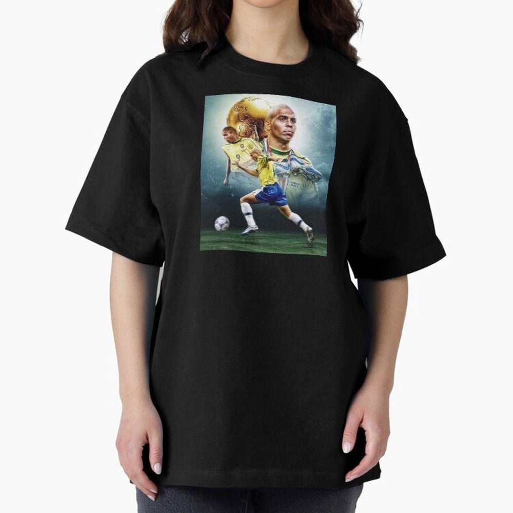 wallpaper Ronaldo Nazario Oversized T-Shirt Show Your Stadium Side during FIFA World Cup 2026 Group Stage for Fans of Mbappe and Neymar and Argentina, Bringing Global Supporter Spirit, Legendary Goals, National Colors and Tournament Celebration;