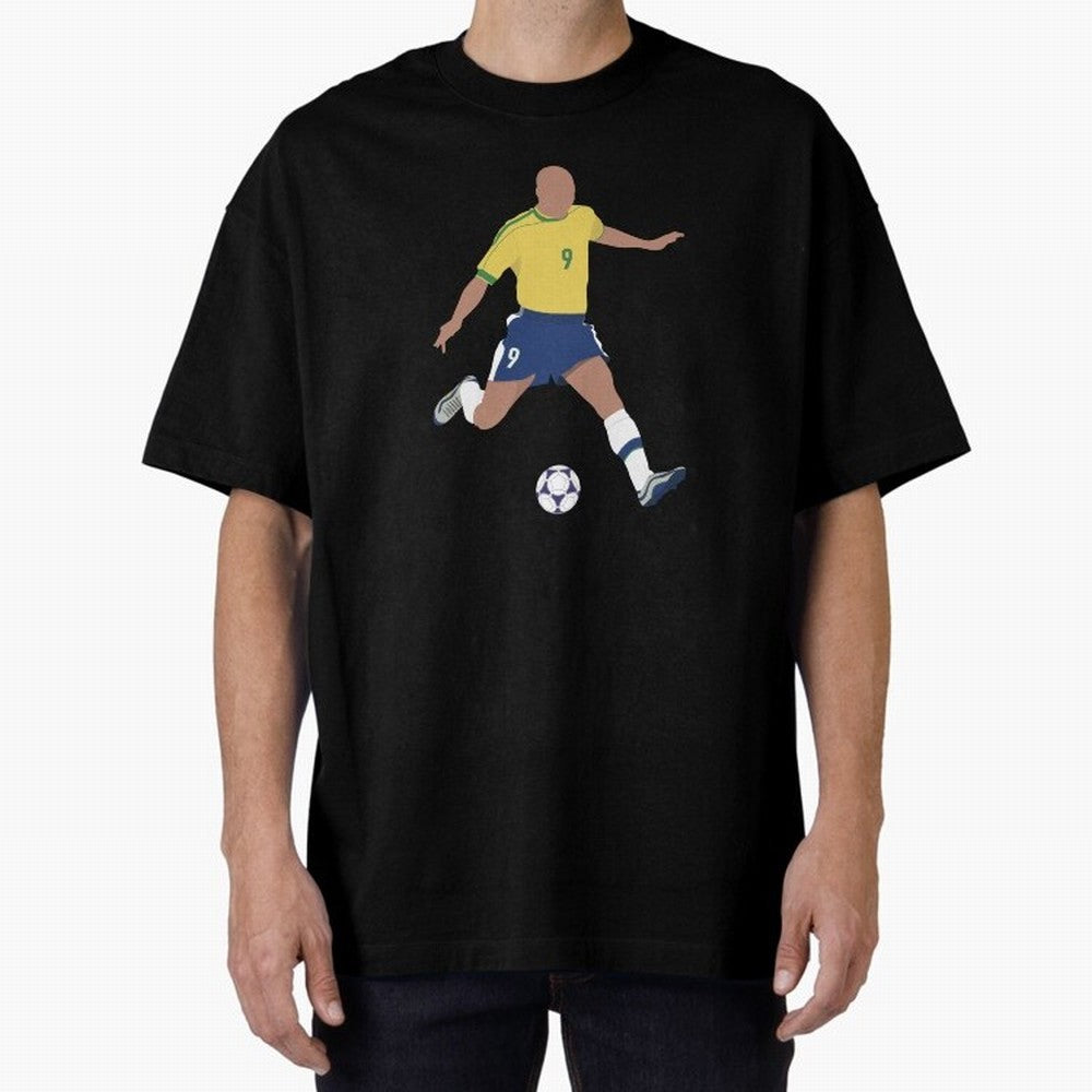 Ronaldo Lu¨ªs Naz¨¢rio de Lima - R9 Oversized T-Shirt Celebrate Soccer Greatness during Global Football Passion for FIFA World Cup 2026 USA Canada Mexico, Highlighting Messi, England, Supporter Pride, Iconic Celebrations, Legendary Names and Global