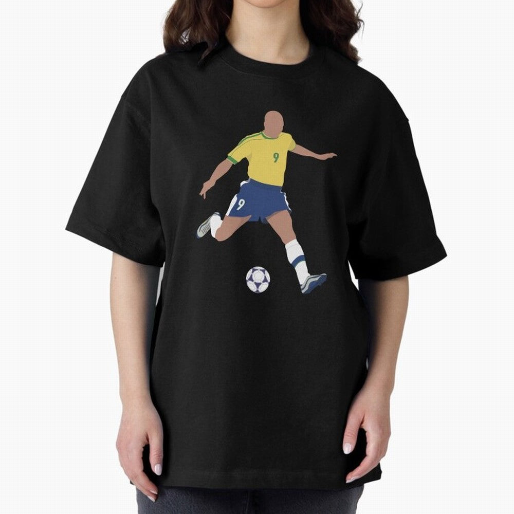 Ronaldo Lu¨ªs Naz¨¢rio de Lima - R9 Oversized T-Shirt Celebrate Soccer Greatness during Global Football Passion for FIFA World Cup 2026 USA Canada Mexico, Highlighting Messi, England, Supporter Pride, Iconic Celebrations, Legendary Names and Global
