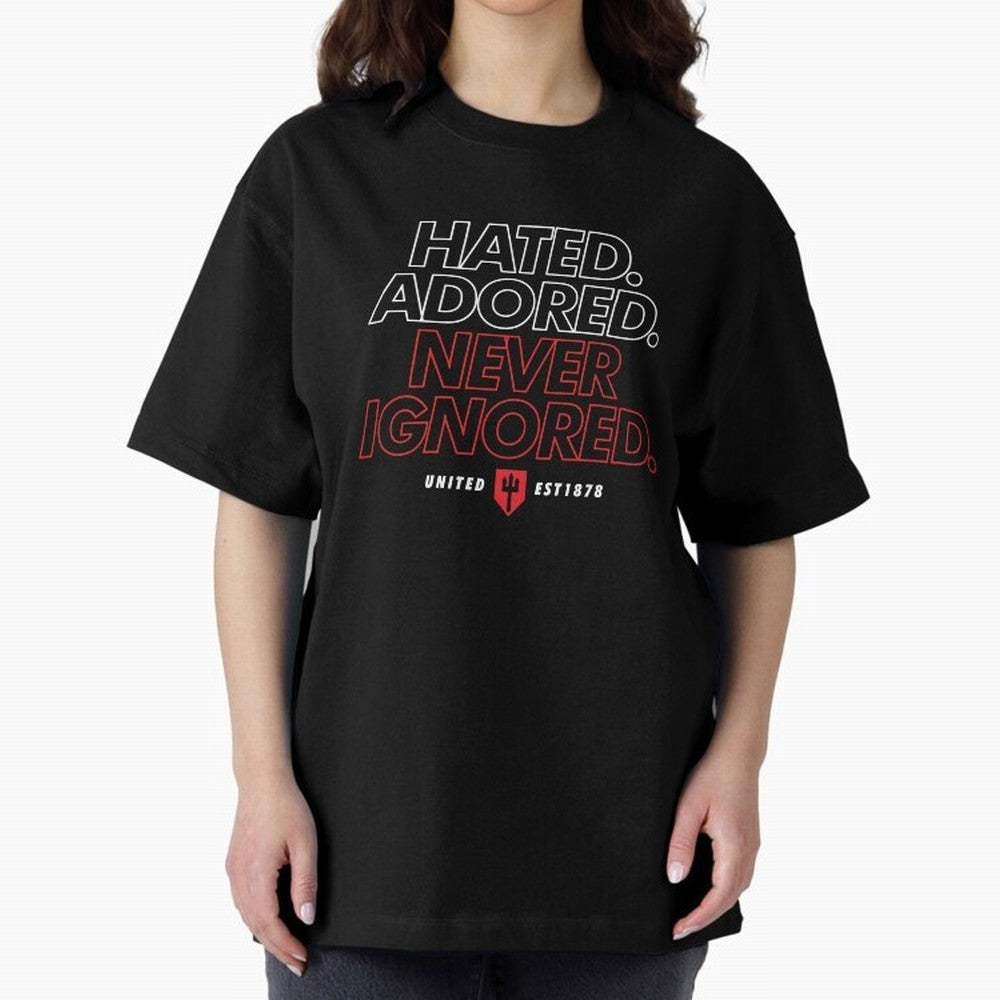 Hated, Adored, Never Ignored - Manchester United! Oversized T-Shirt Make Memories around FIFA World Cup 2026 USA Canada Mexico Built around Cristiano Ronaldo, England and Germany Energy, Vintage Soccer Flavor, Modern Football Stars, National Flags