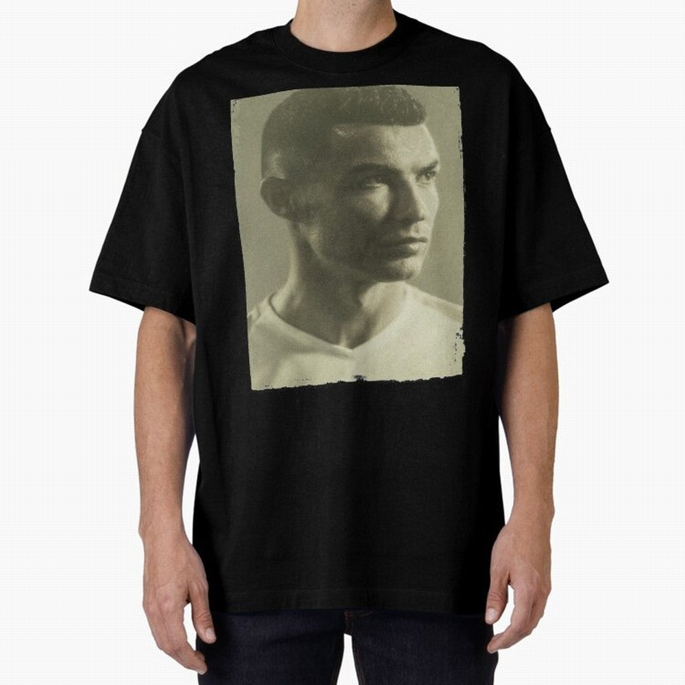 Cristiano Ronaldo Fan Art Oversized T-Shirt Refresh Match Day Hype around FIFA World Cup 2026, Cristiano Ronaldo, Brazil, Match Day Excitement, Supporter Culture, Golden Goals and Global Football Passion; Perfect for Supporters Who Want Bold
