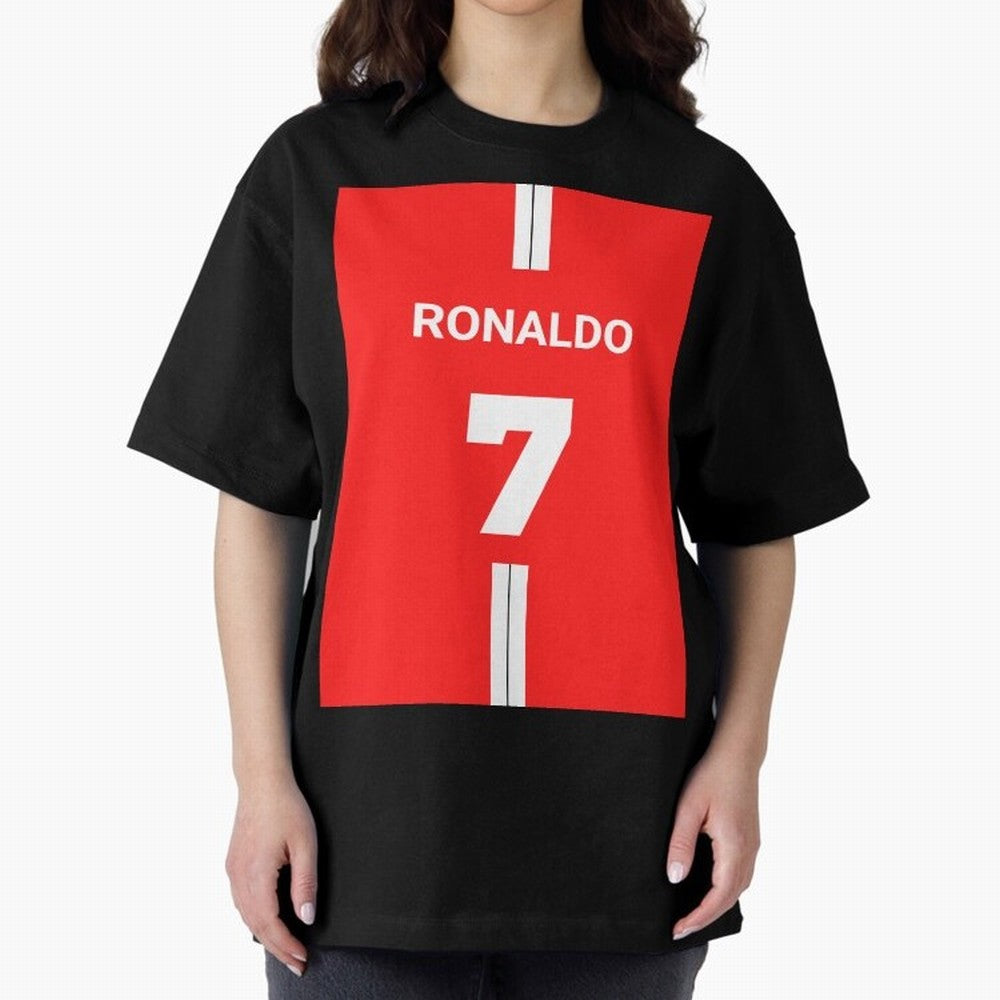 Ronaldo Jersey - 7 Back to Manchester Oversized T-Shirt Cheer through Every Moment of FIFA World Cup 2026 USA Canada Mexico Spirit, Inspired by France, Neymar, Haaland and Cristiano Ronaldo, Worldwide Fan Energy, Dramatic Goals, Stadium Lights and