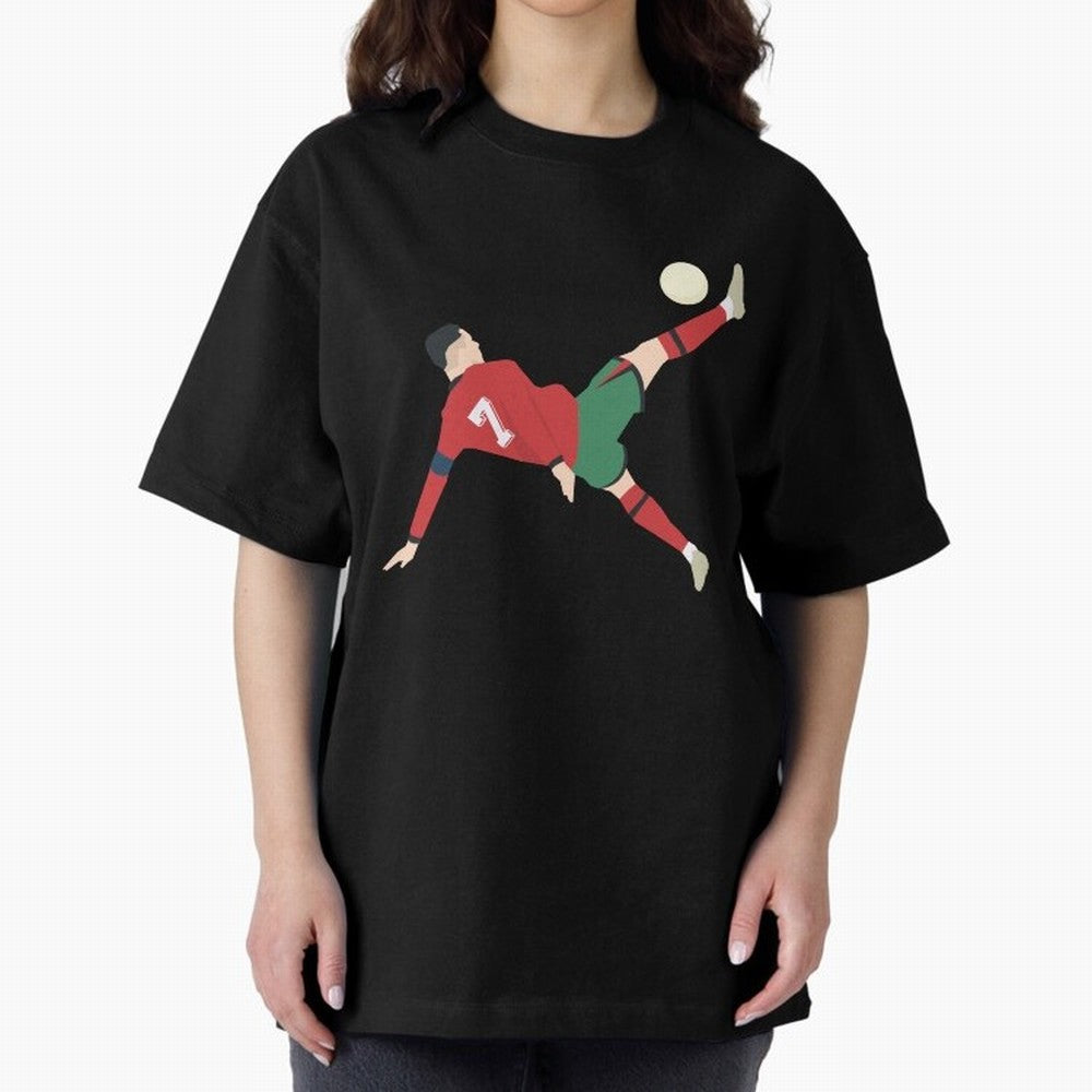 Cristiano Ronaldo CR7 Portugal Oversized T-Shirt Stand with Global Football Passion for FIFA World Cup 2026 Group Stage, Built around Cristiano Ronaldo, France, Football Passion, Legendary Performances, Festival Vibes and Supporter Community; Built