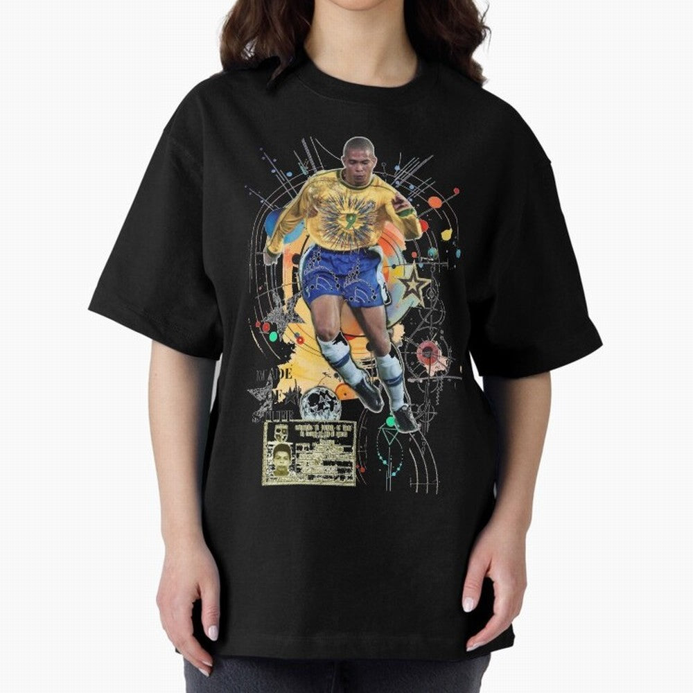 Ronaldo Nazario Football Playmaker Oversized T-Shirt Enjoy the Biggest Football Party of FIFA World Cup 2026 Spirit, Built around Spain, CR7, Classic Soccer Heritage, Championship Pressure, Fan Loyalty and International Pride; Perfect for People