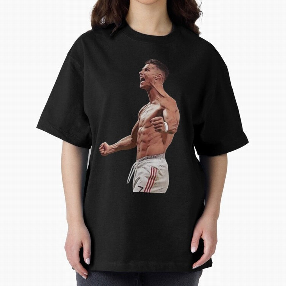 Ronaldo Last Minute Goal Celebration United 7 Oversized T-Shirt Show Your Stadium Side during the FIFA World Cup 2026 USA Canada Mexico Journey through Messi, CR7 and Mbappe Highlights, Portugal Pride, Tournament Hype, Historic Matchups, Family