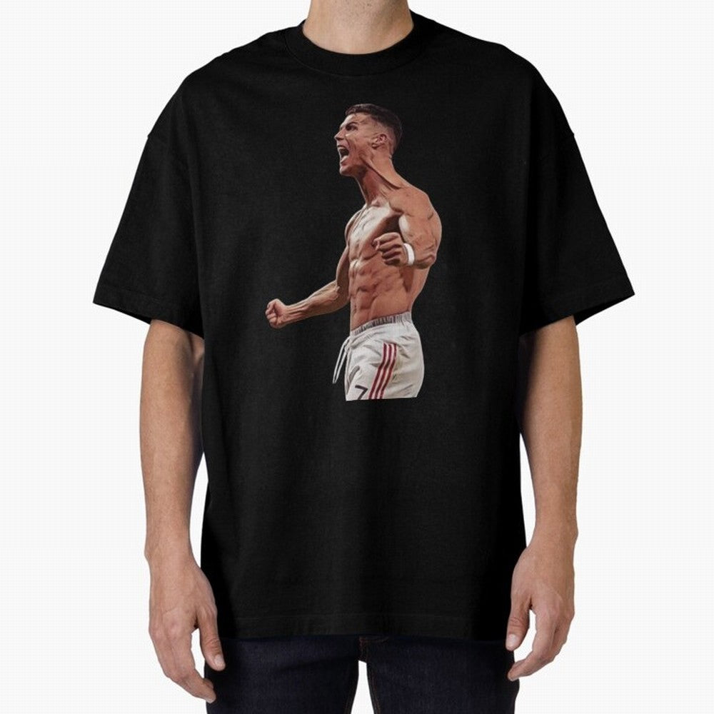 Ronaldo Last Minute Goal Celebration United 7 Oversized T-Shirt Show Your Stadium Side during the FIFA World Cup 2026 USA Canada Mexico Journey through Messi, CR7 and Mbappe Highlights, Portugal Pride, Tournament Hype, Historic Matchups, Family