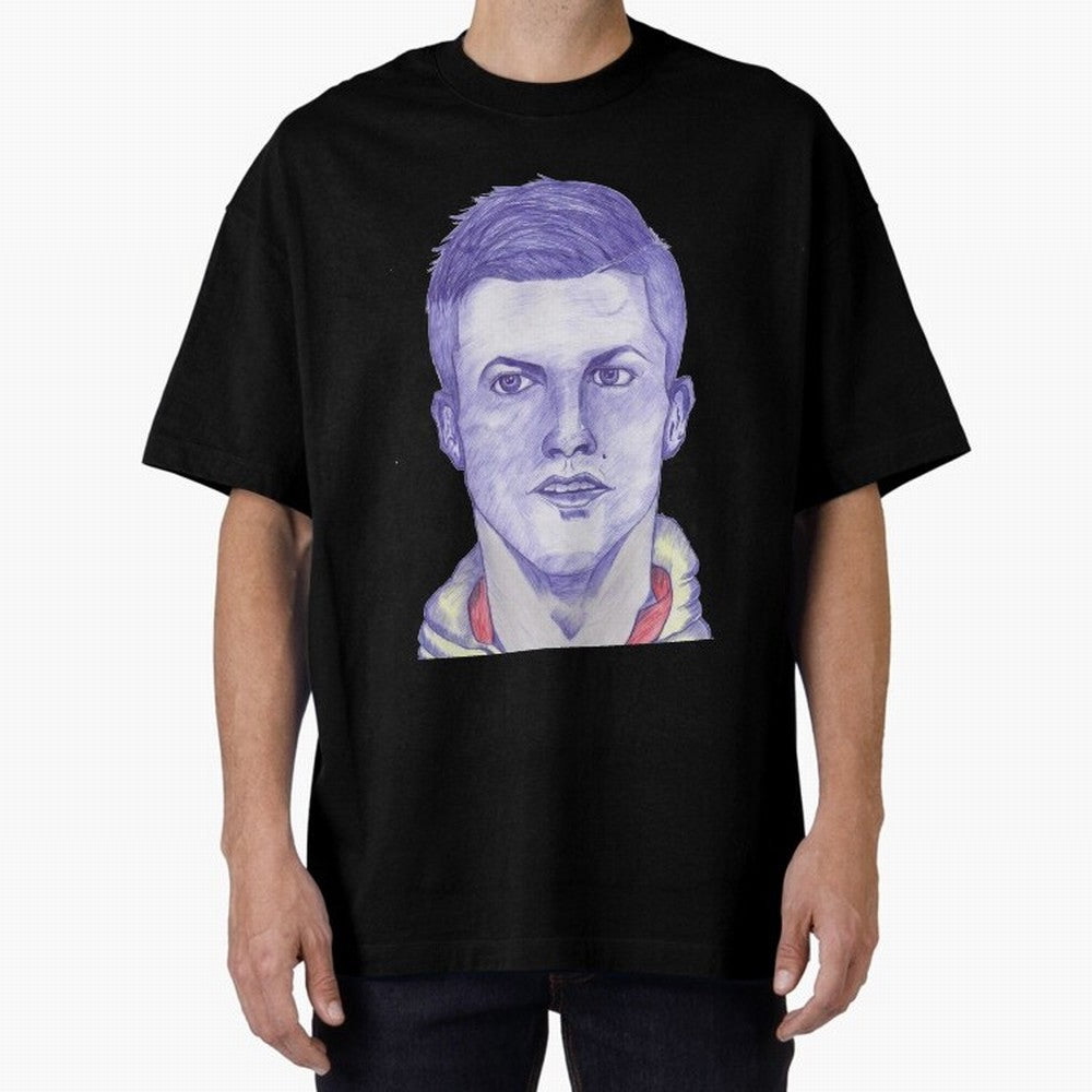 C-Ronaldo portrait drawing Oversized T-Shirt Follow the Final Road of the FIFA World Cup 2026 Journey through Cristiano Ronaldo Highlights, Brazil, Portugal and Argentina Pride, Stadium Memories, Football Loyalty, International Chants and