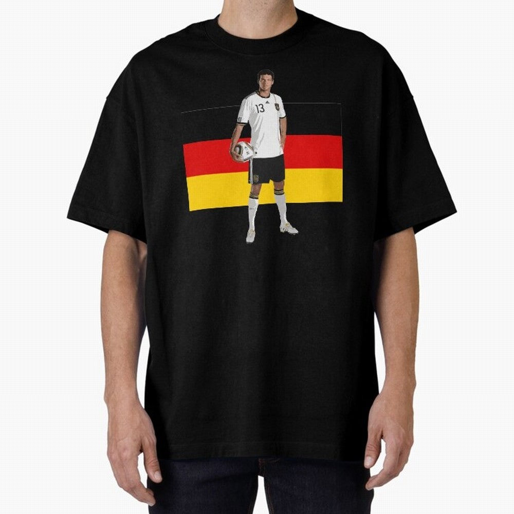 Michael Ballack - German Football Legend Oversized T-Shirt Show Fan Pride Across FIFA World Cup 2026 USA Canada Mexico Built around Cristiano Ronaldo, Spain Energy, Fan Favorite Moments, National Team Passion, Big Match Drama and Soccer History;