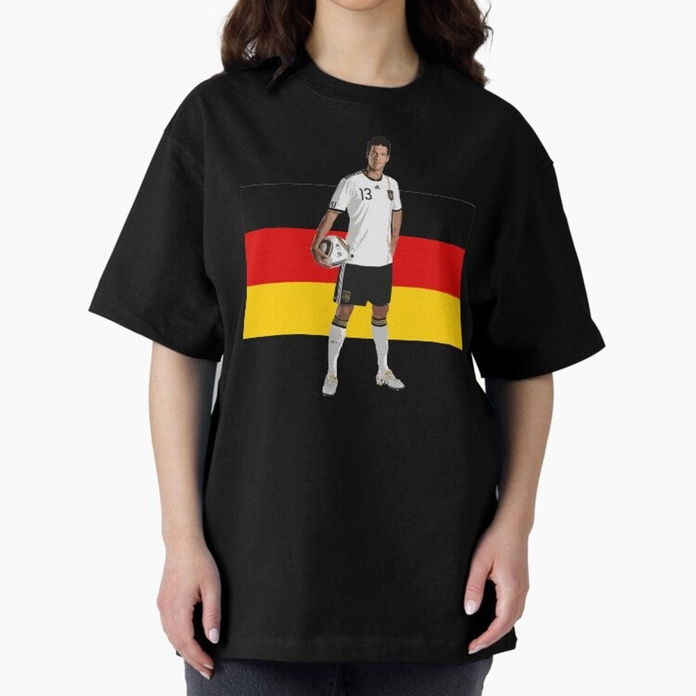 Michael Ballack - German Football Legend Oversized T-Shirt Show Fan Pride Across FIFA World Cup 2026 USA Canada Mexico Built around Cristiano Ronaldo, Spain Energy, Fan Favorite Moments, National Team Passion, Big Match Drama and Soccer History;