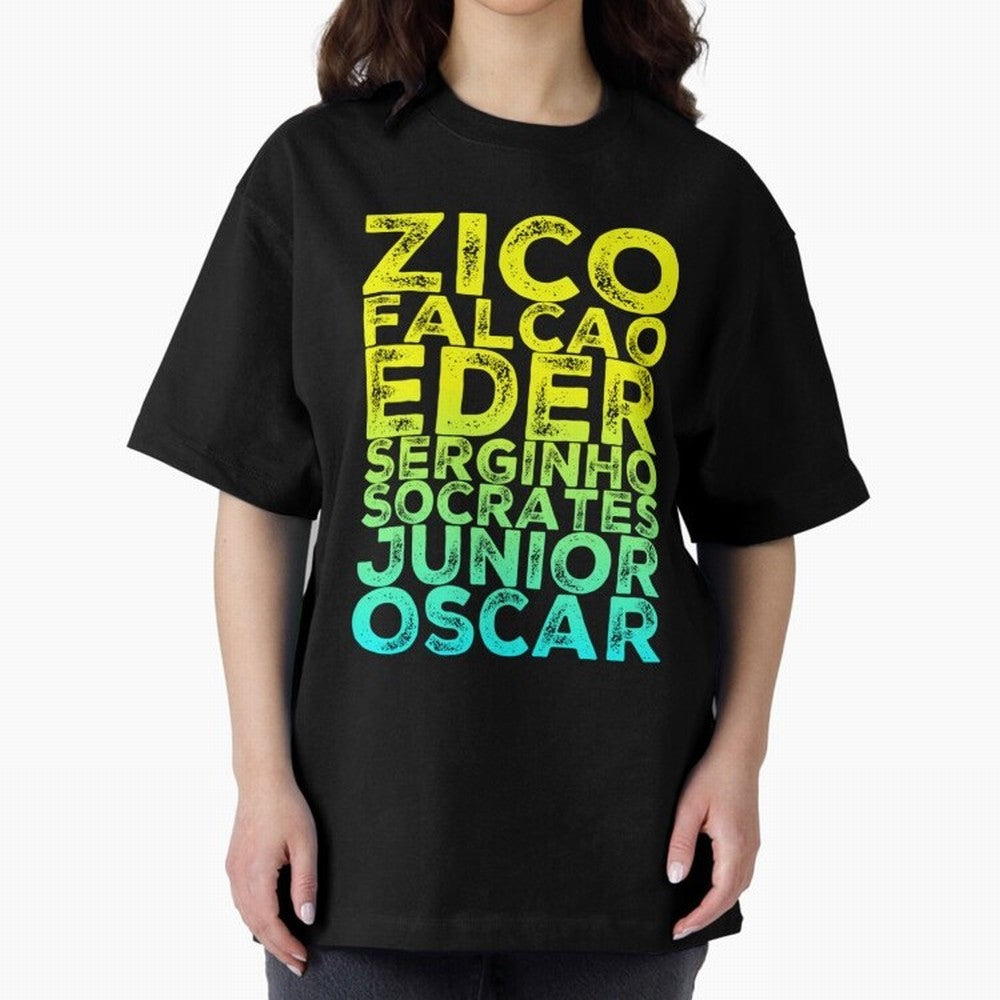 Brazil 1982 zico socrates eder best team never to win world cup79 Oversized T-Shirt Show Your Tournament Heart for the FIFA World Cup 2026 Journey through Messi, CR7 and Mbappe Highlights, Brazil, Portugal and Argentina Pride, Worldwide Fan Energy,