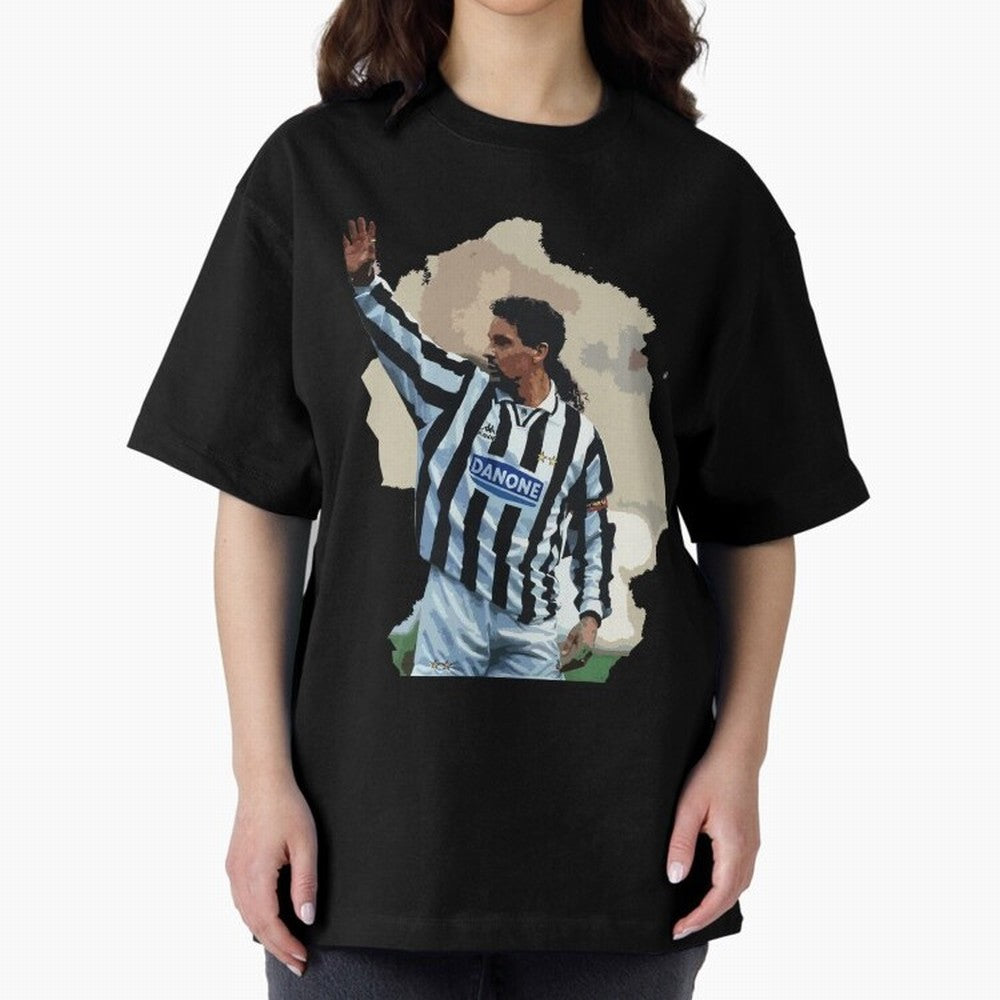 Roberto Baggio Oversized T-Shirt Celebrate the Road through the FIFA World Cup 2026 Group Stage Journey through CR7 and Messi Highlights, Argentina Pride, Champion Mindset, Group Stage Buzz, Knockout Tension and Passionate Fan Culture; Ideal for