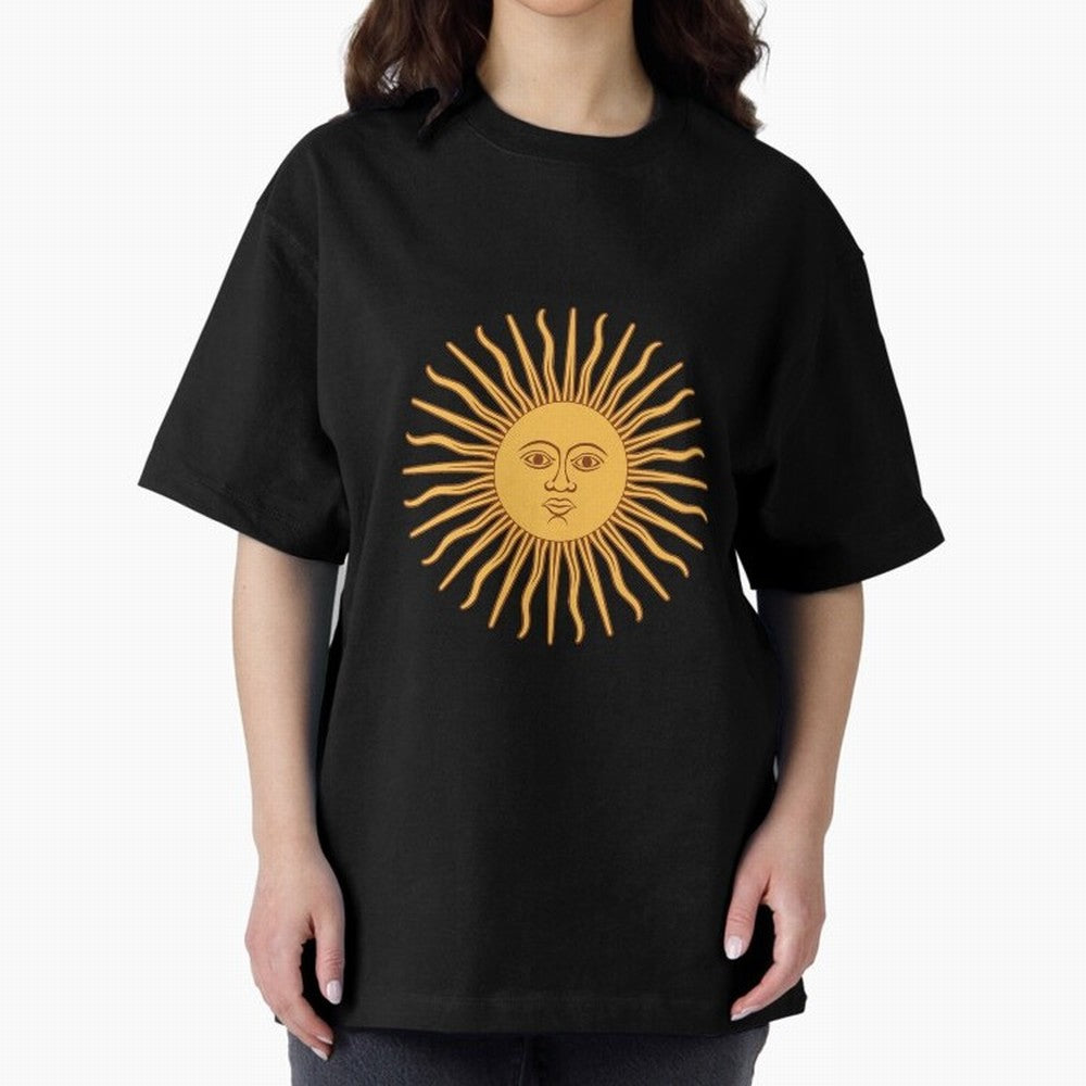 Argentina's Sun Oversized T-Shirt Show Fan Pride Across FIFA World Cup 2026 for Fans of Cristiano Ronaldo, Haaland and CR7 and France, Bringing Champion Mindset, Group Stage Buzz, Knockout Tension and Passionate Fan Culture; Perfect for Supporters