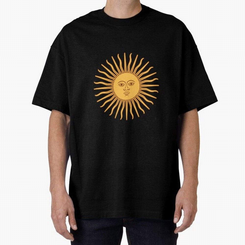 Argentina's Sun Oversized T-Shirt Show Fan Pride Across FIFA World Cup 2026 for Fans of Cristiano Ronaldo, Haaland and CR7 and France, Bringing Champion Mindset, Group Stage Buzz, Knockout Tension and Passionate Fan Culture; Perfect for Supporters