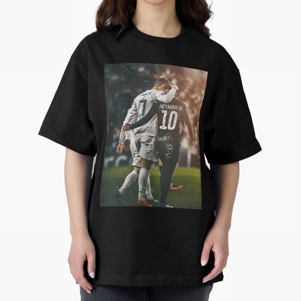Neymar and Ronaldo Poster	 Oversized T-Shirt Celebrate the Biggest Stage of FIFA World Cup 2026 Inspired by Messi, Argentina, France and Brazil Energy, Worldwide Fan Energy, Dramatic Goals, Stadium Lights and Championship Celebrations; Perfect for