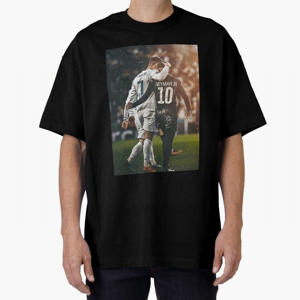 Neymar and Ronaldo Poster	 Oversized T-Shirt Celebrate the Biggest Stage of FIFA World Cup 2026 Inspired by Messi, Argentina, France and Brazil Energy, Worldwide Fan Energy, Dramatic Goals, Stadium Lights and Championship Celebrations; Perfect for