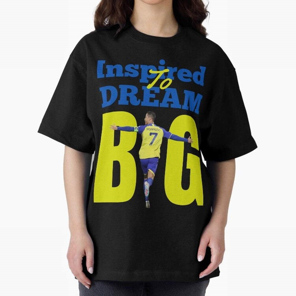 Inspired To Dream Big Oversized T-Shirt Showcase the FIFA World Cup 2026 Group Stage Journey through Mbappe and Neymar Highlights, England Pride, Game Day Rituals, Football Legends, Country Pride and the Road to the Final; Made for Collectors Who