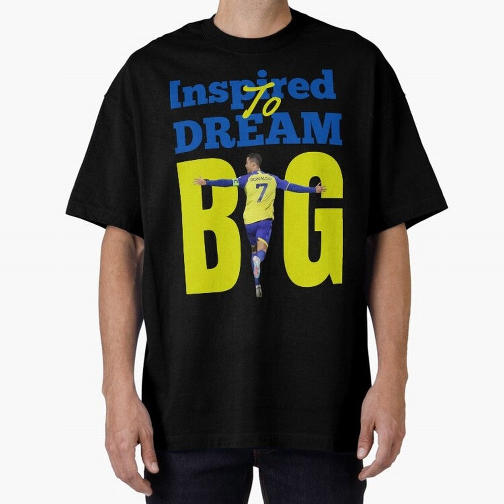 Inspired To Dream Big Oversized T-Shirt Showcase the FIFA World Cup 2026 Group Stage Journey through Mbappe and Neymar Highlights, England Pride, Game Day Rituals, Football Legends, Country Pride and the Road to the Final; Made for Collectors Who