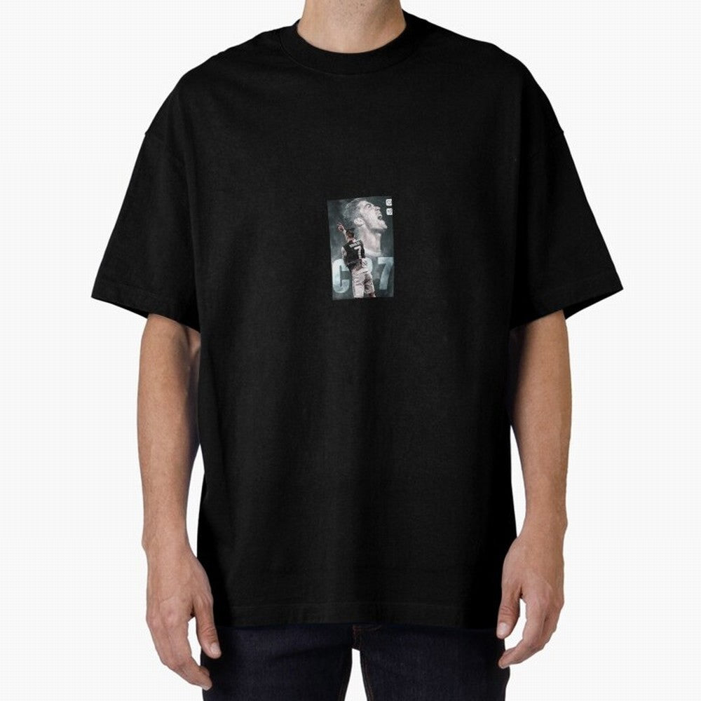 Ronaldo sticker Oversized T-Shirt Celebrate Every Goal in the FIFA World Cup 2026 Journey through Cristiano Ronaldo Highlights, England, France and Netherlands Pride, Football Passion, Legendary Performances, Festival Vibes and Supporter Community;
