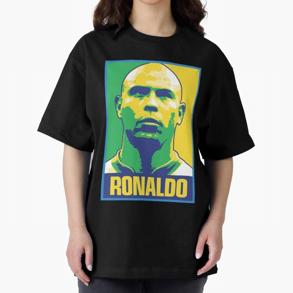 Ronaldo - BRAZIL Oversized T-Shirt Bring Home the FIFA World Cup 2026 Journey through Mbappe and Neymar Highlights, Argentina, France and Brazil Pride, Stadium Chants, National Pride, Trophy Dreams and Unforgettable Football Memories; Ideal for