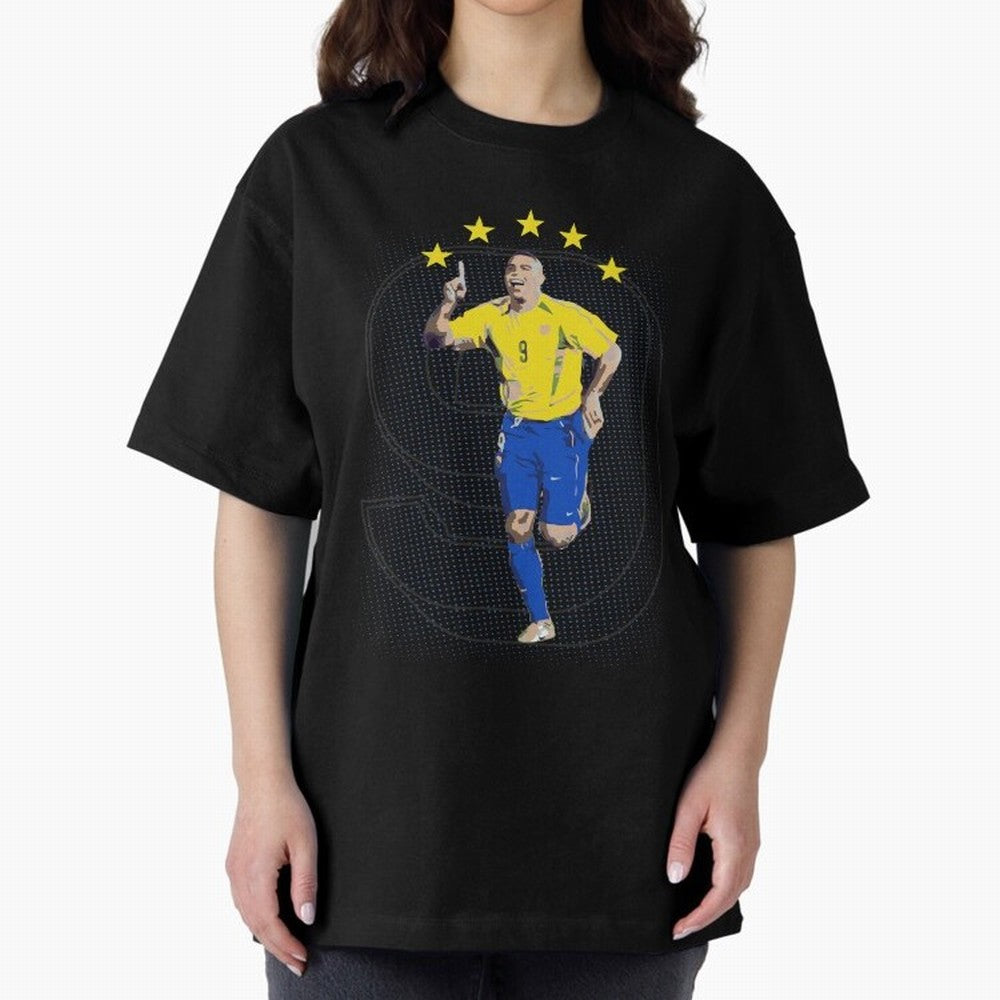 Ronaldo Fenomeno Oversized T-Shirt Celebrate Football Heritage in Global Football Passion for FIFA World Cup 2026 Group Stage, Connected to Haaland, England, France and Netherlands, Global Supporter Spirit, Legendary Goals, National Colors and