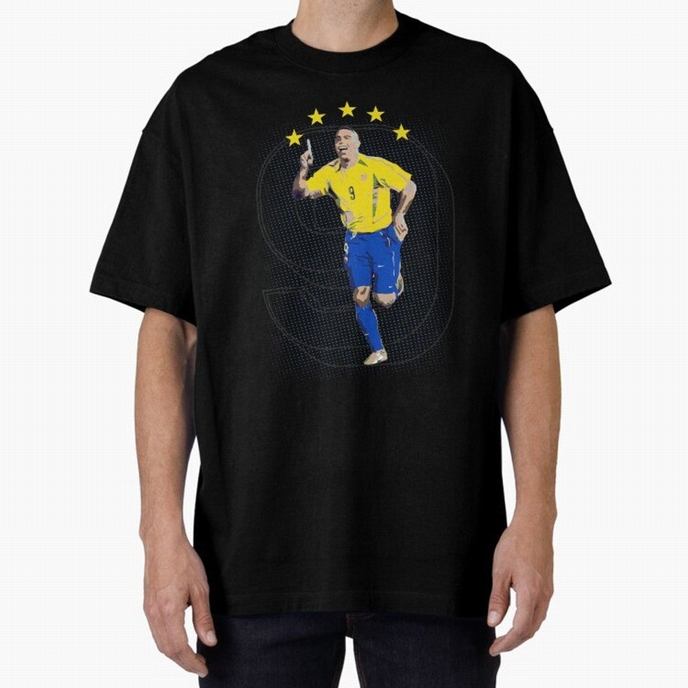 Ronaldo Fenomeno Oversized T-Shirt Celebrate Football Heritage in Global Football Passion for FIFA World Cup 2026 Group Stage, Connected to Haaland, England, France and Netherlands, Global Supporter Spirit, Legendary Goals, National Colors and