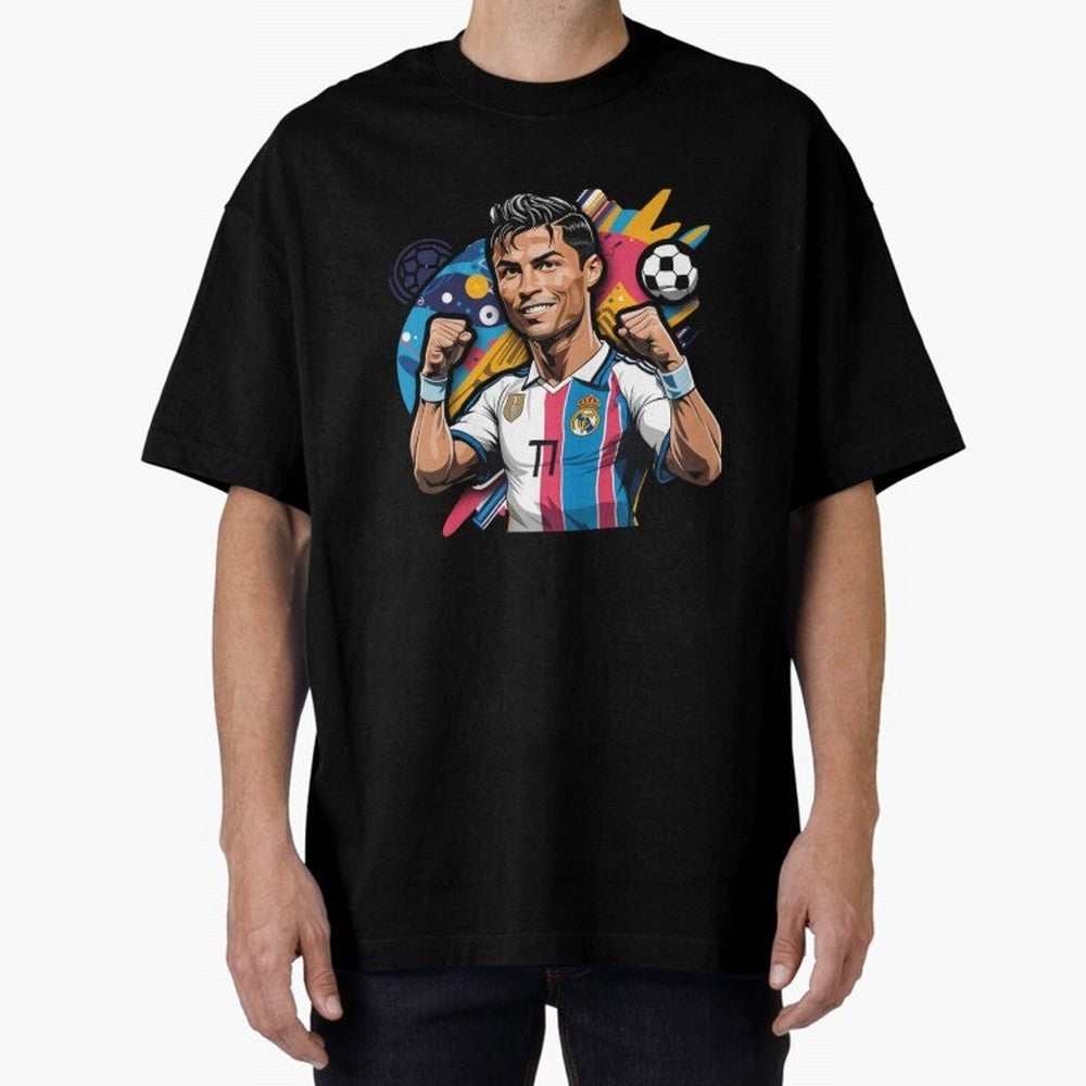 Cristiano Ronaldo cr7 Oversized T-Shirt Celebrate Classic Football Spirit in Global Football Passion for FIFA World Cup 2026 USA Canada Mexico, Connected to Cristiano Ronaldo, Haaland and CR7, Spain and Netherlands, Soccer Culture, Superstar