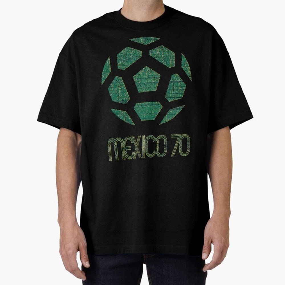 Mexico 70 World Cup Oversized T-Shirt Bring Match Day Fire to FIFA World Cup 2026 Spirit, Capturing Argentina and Brazil, Mbappe, Football Festival Excitement, Trophy Ambitions, Country Rivalries and Star Player Buzz; Perfect for Fans, Collectors,