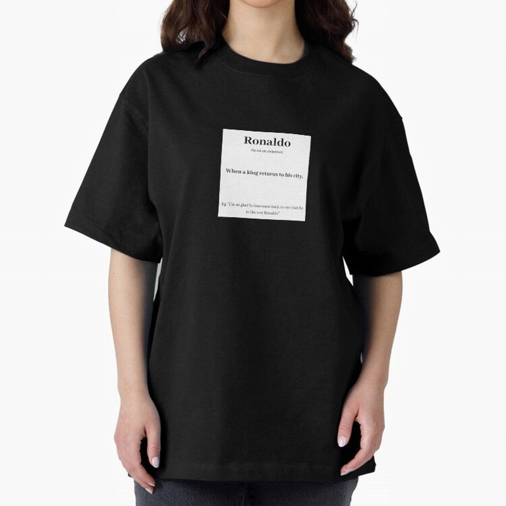 Ronaldo Football Definition - Funny Gift For Football Lovers Sticker Sticker Oversized T-Shirt Join the Countdown to the FIFA World Cup 2026 Group Stage Journey through Neymar, Haaland and Cristiano Ronaldo Highlights, Brazil, Portugal and